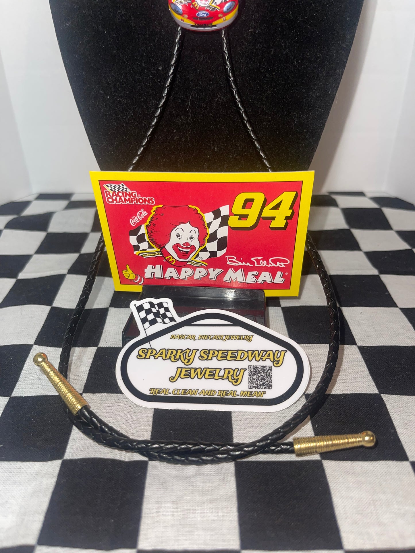 Nascar Bolo Tie - Bill Elliot #94 Mcdonald’s
