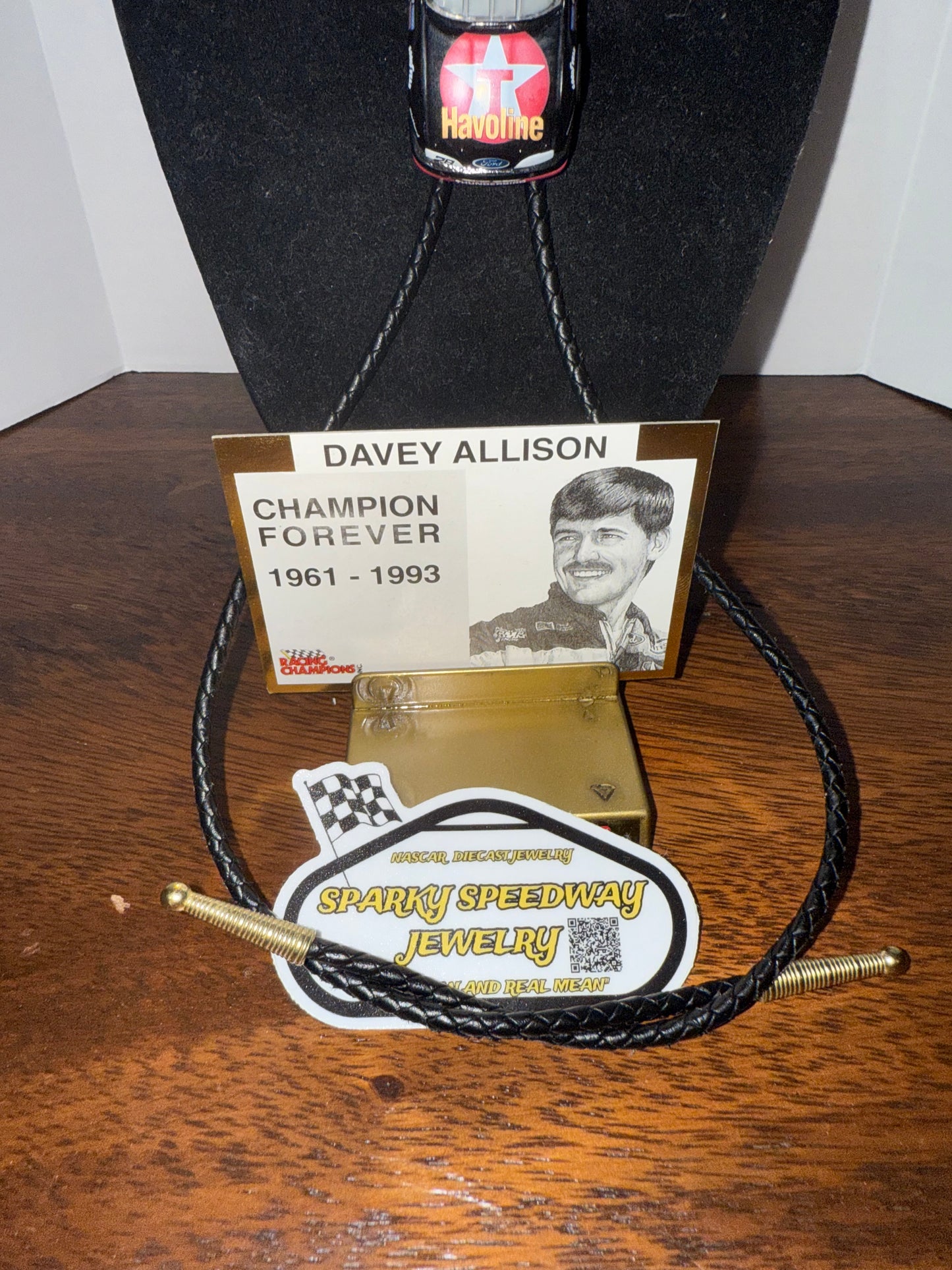 Nascar Bolo Tie - Davey Allison #28 Halvoline