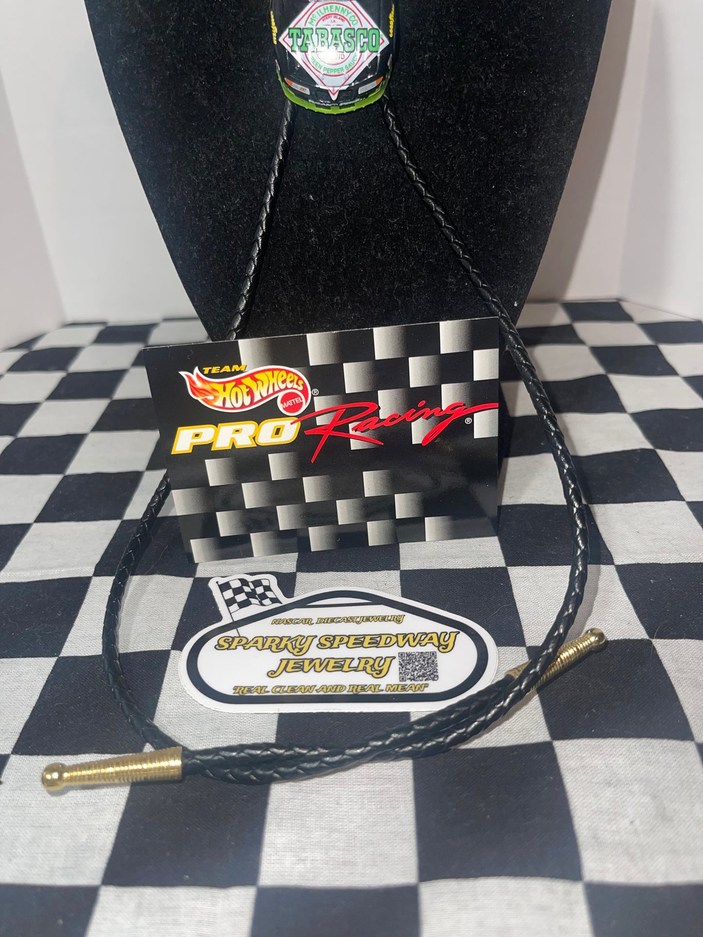 Nascar Bolo Tie - Todd Bodine #35 Tabasco (Black)