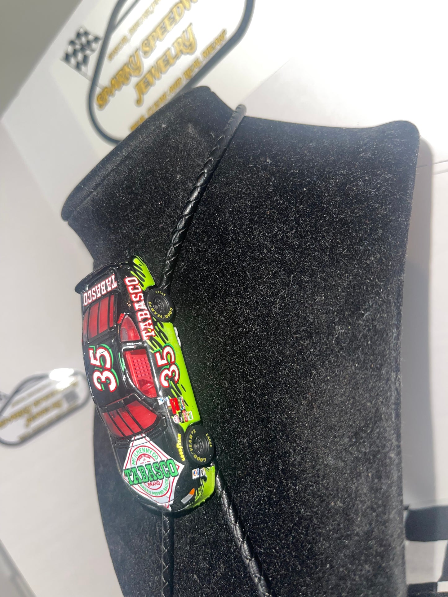 Nascar Bolo Tie - Todd Bodine #35 Tabasco (Black)