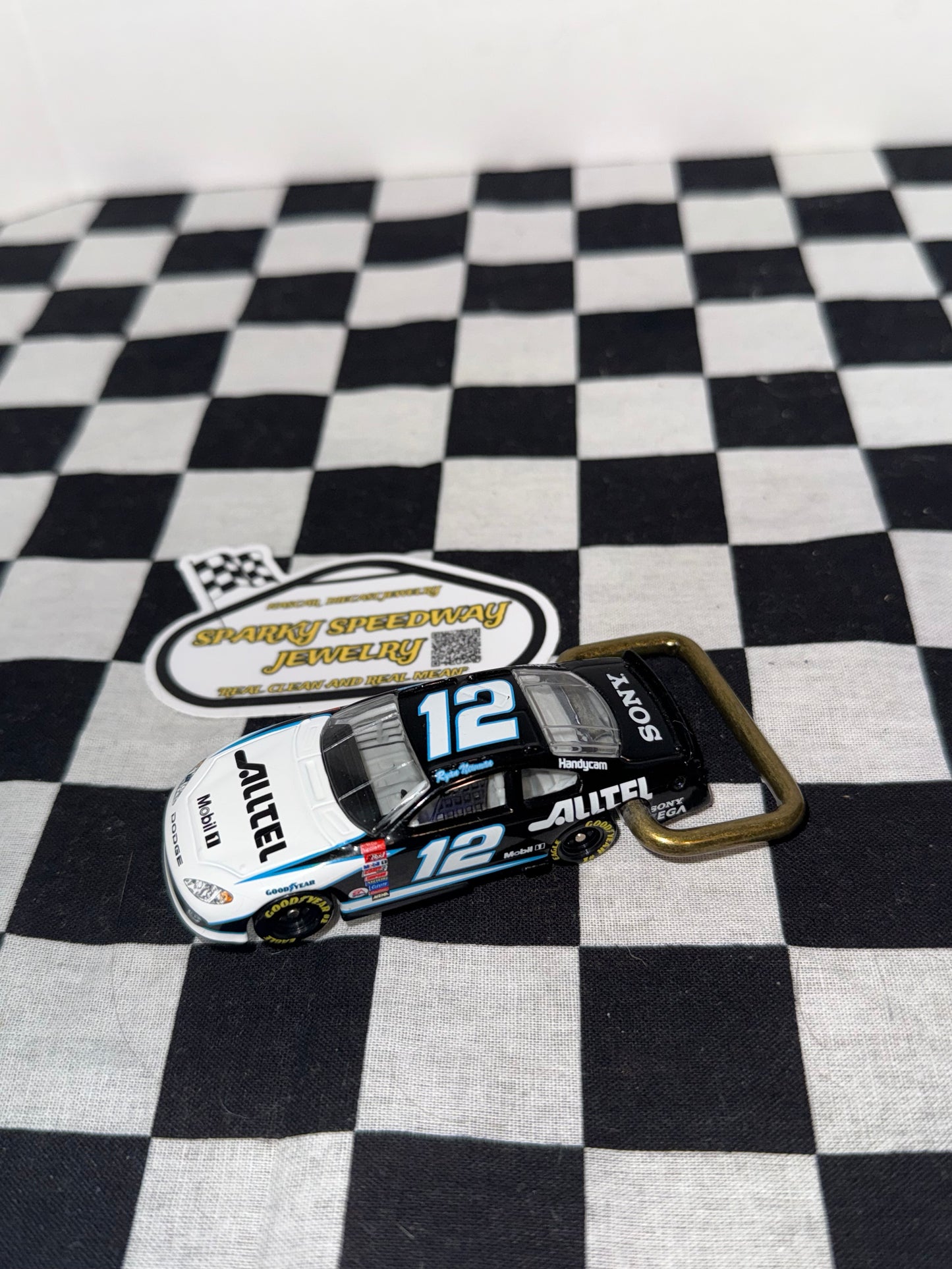 Nascar Belt Buckle - Ryan Newman #12 Alltel