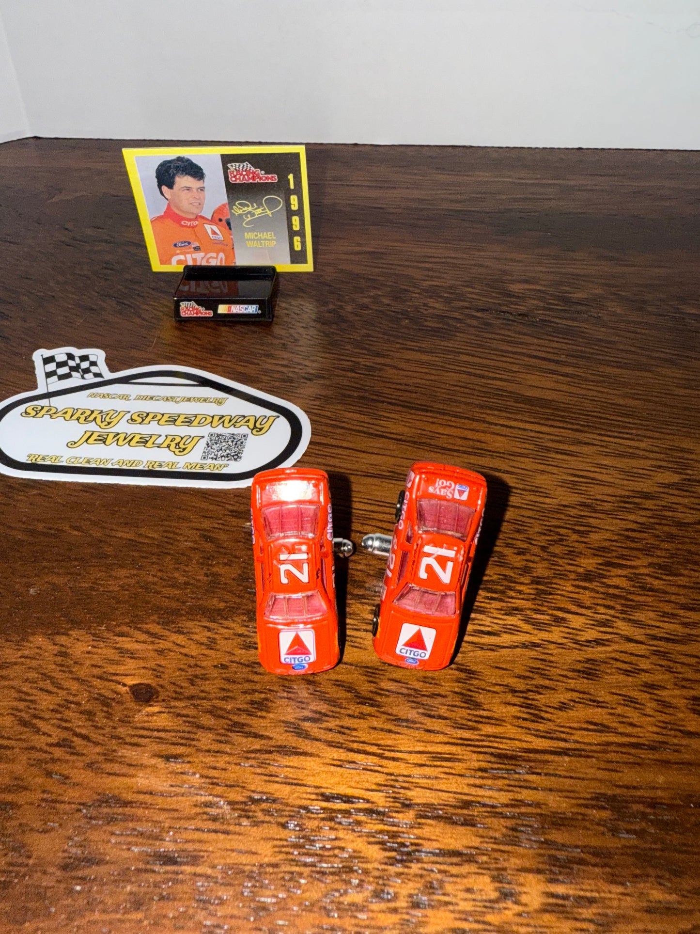 Nascar Cufflinks - Michael Waltrip #21 Citgo (1:144)