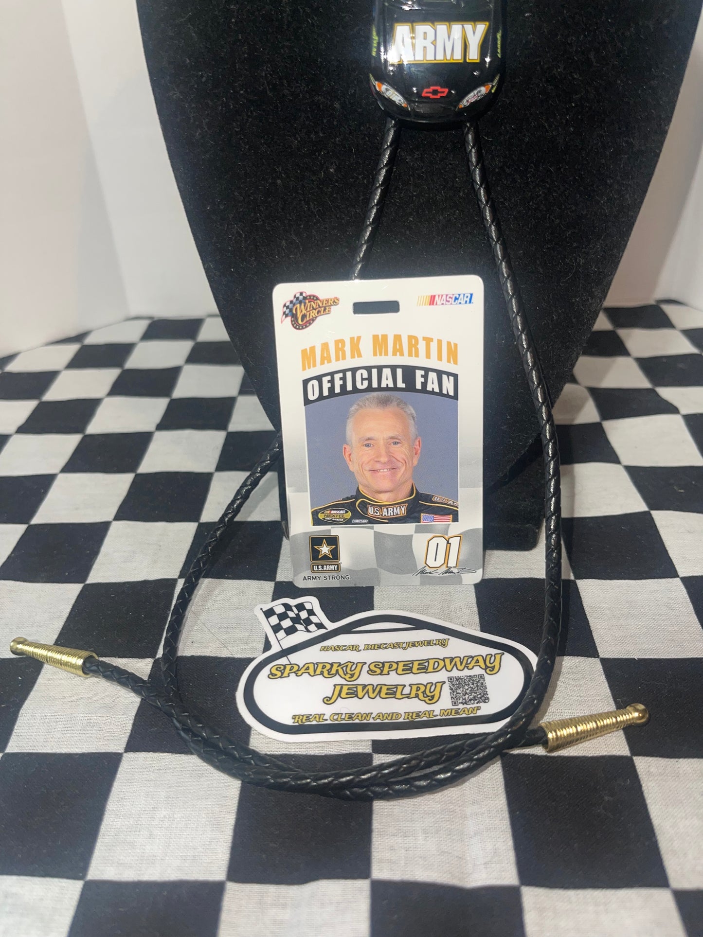 Nascar Bolo Tie - Mark Martin #01 U.S. Army