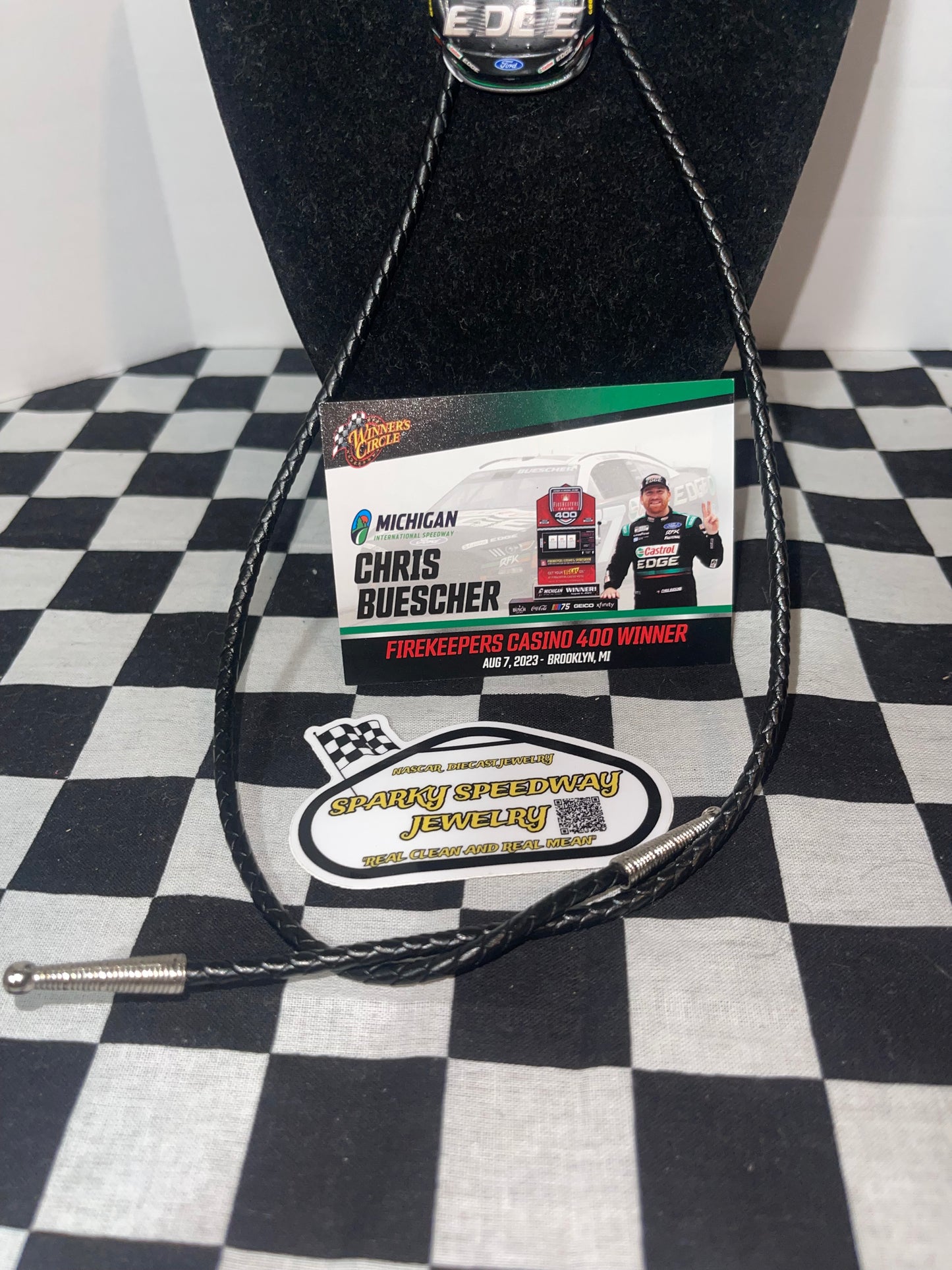 Nascar Bolo Tie - Chris Buescher 17 Castrol EDGE (2023 Michigan Win)