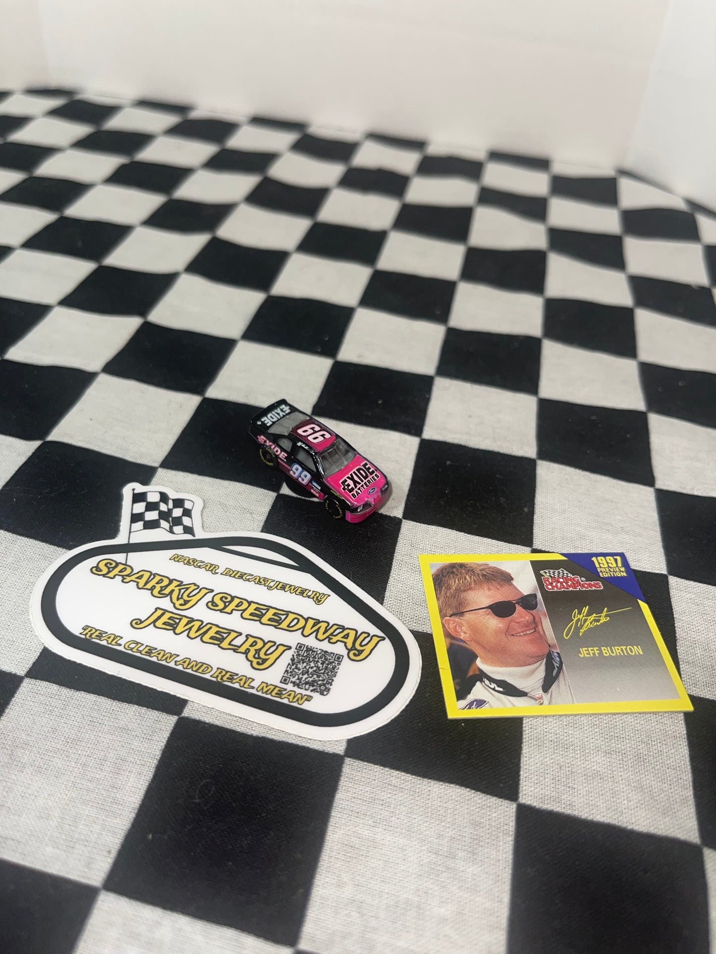 Nascar Croc Charm - Jeff Burton #99 Exide Batteries