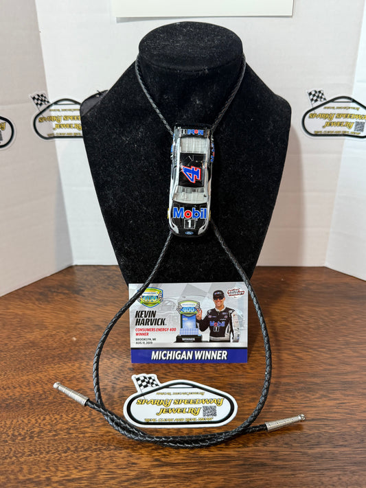 Nascar Bolo Tie - Kevin Harvick #4 Mobil 1 (2019 Michigan Win)