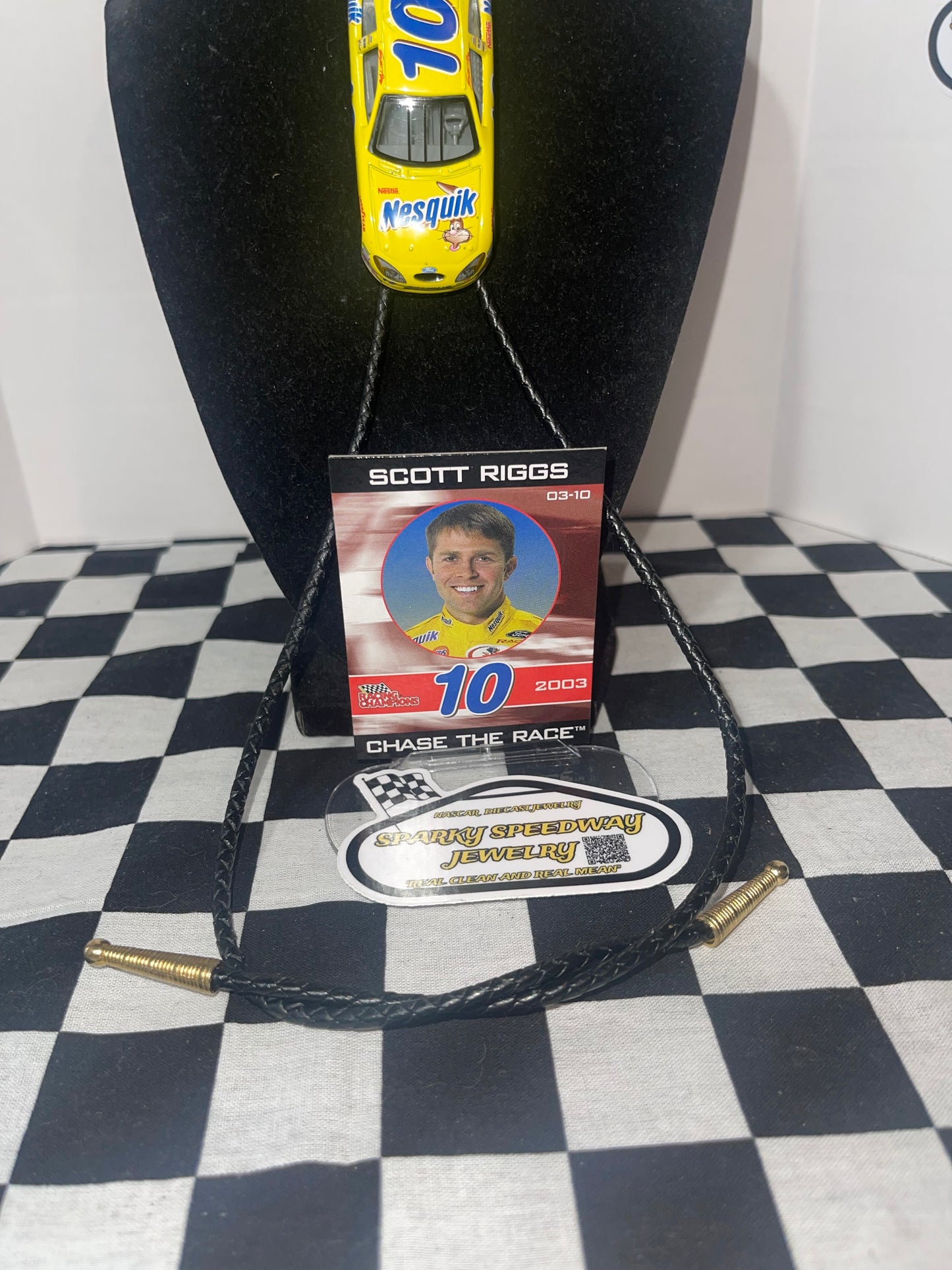 Nascar Bolo Tie - Scott Riggs Nesquick #10
