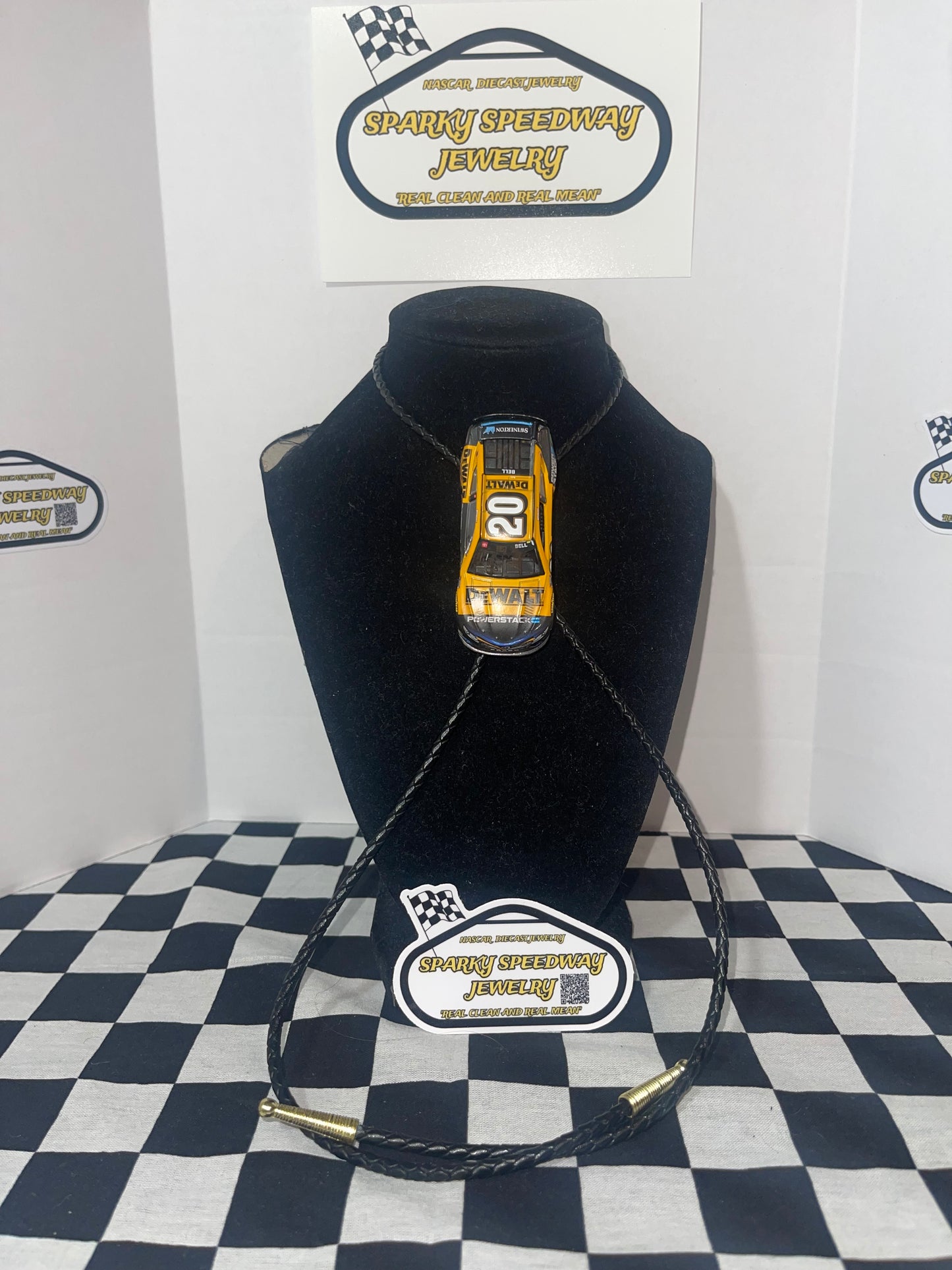 Nascar Bolo Tie - Christopher Bell #20 Dewalt