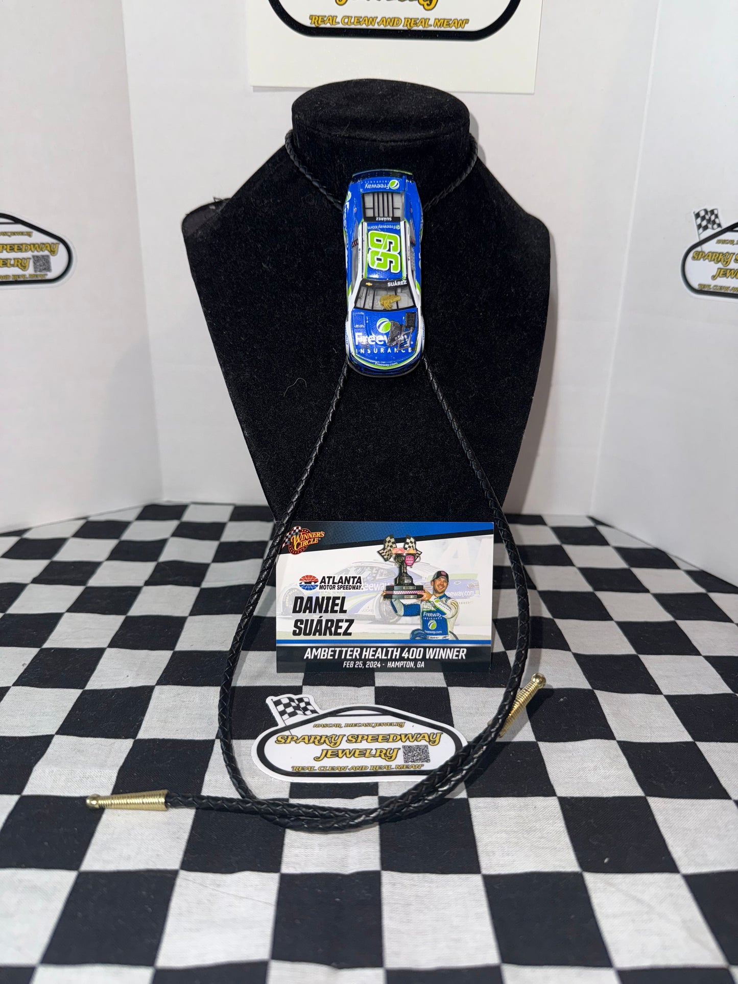 Nascar Bolo Tie - Daniel Suárez #99 Freeway Insurance (2024 Atlanta Win)