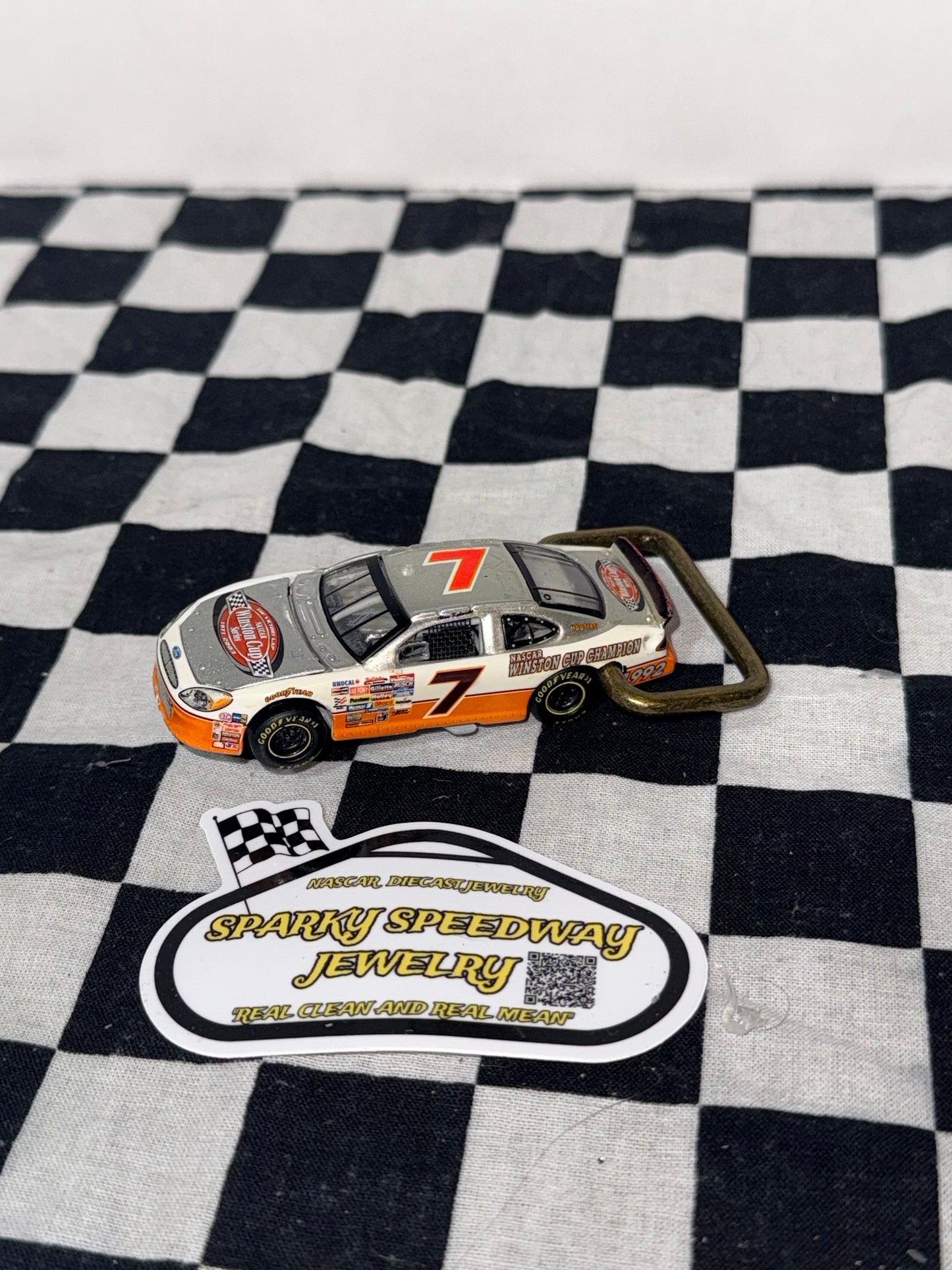 Nascar Belt Buckle - Alan Kulwicki #7