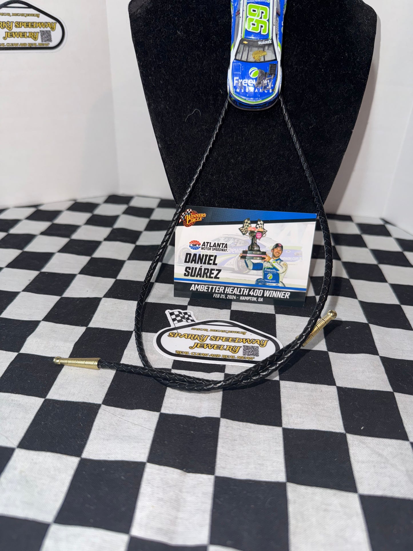 Nascar Bolo Tie - Daniel Suárez #99 Freeway Insurance (2024 Atlanta Win)