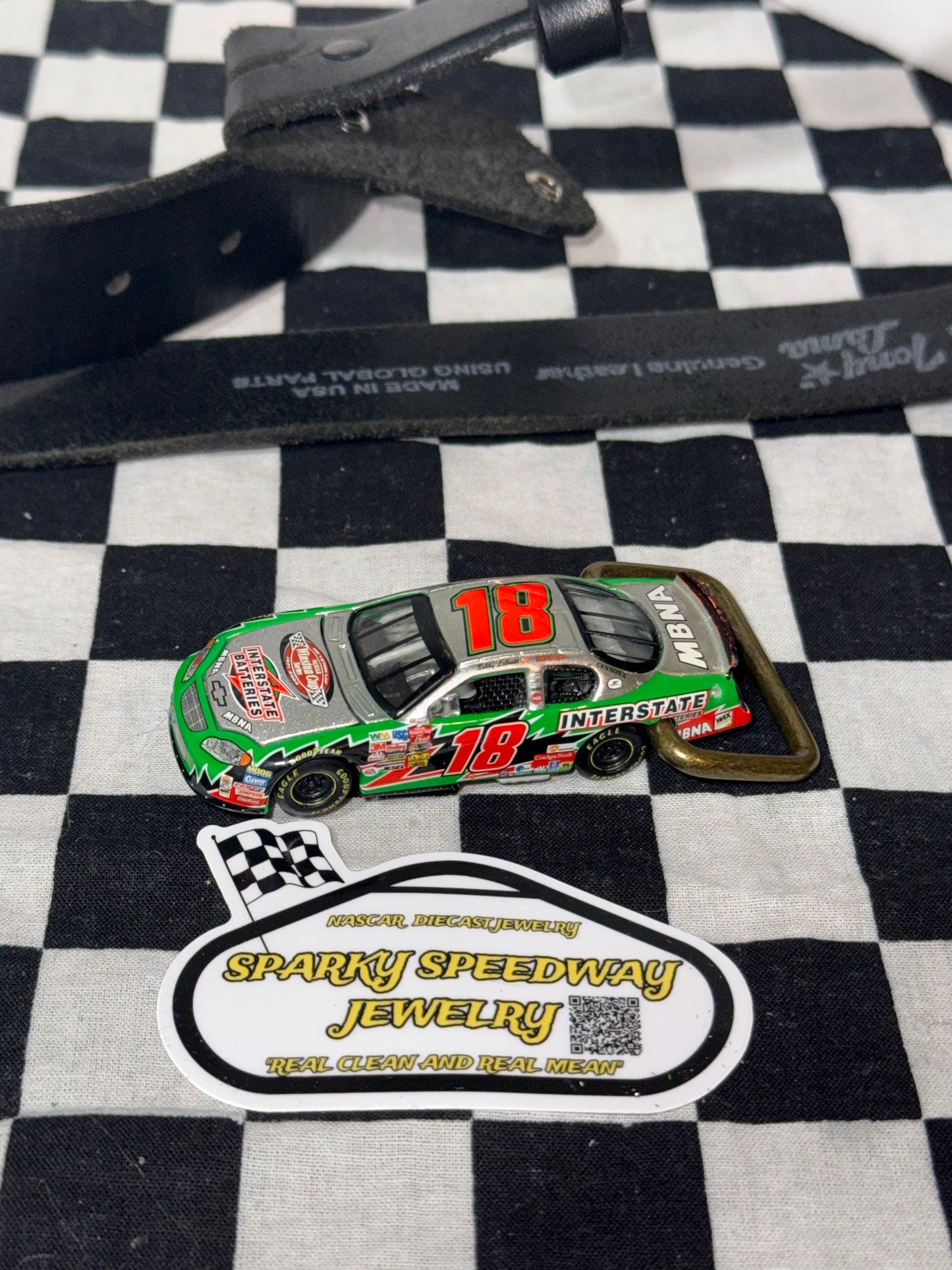 Nascar Belt Buckle - Bobby Labonte #18 Interstate Batteries