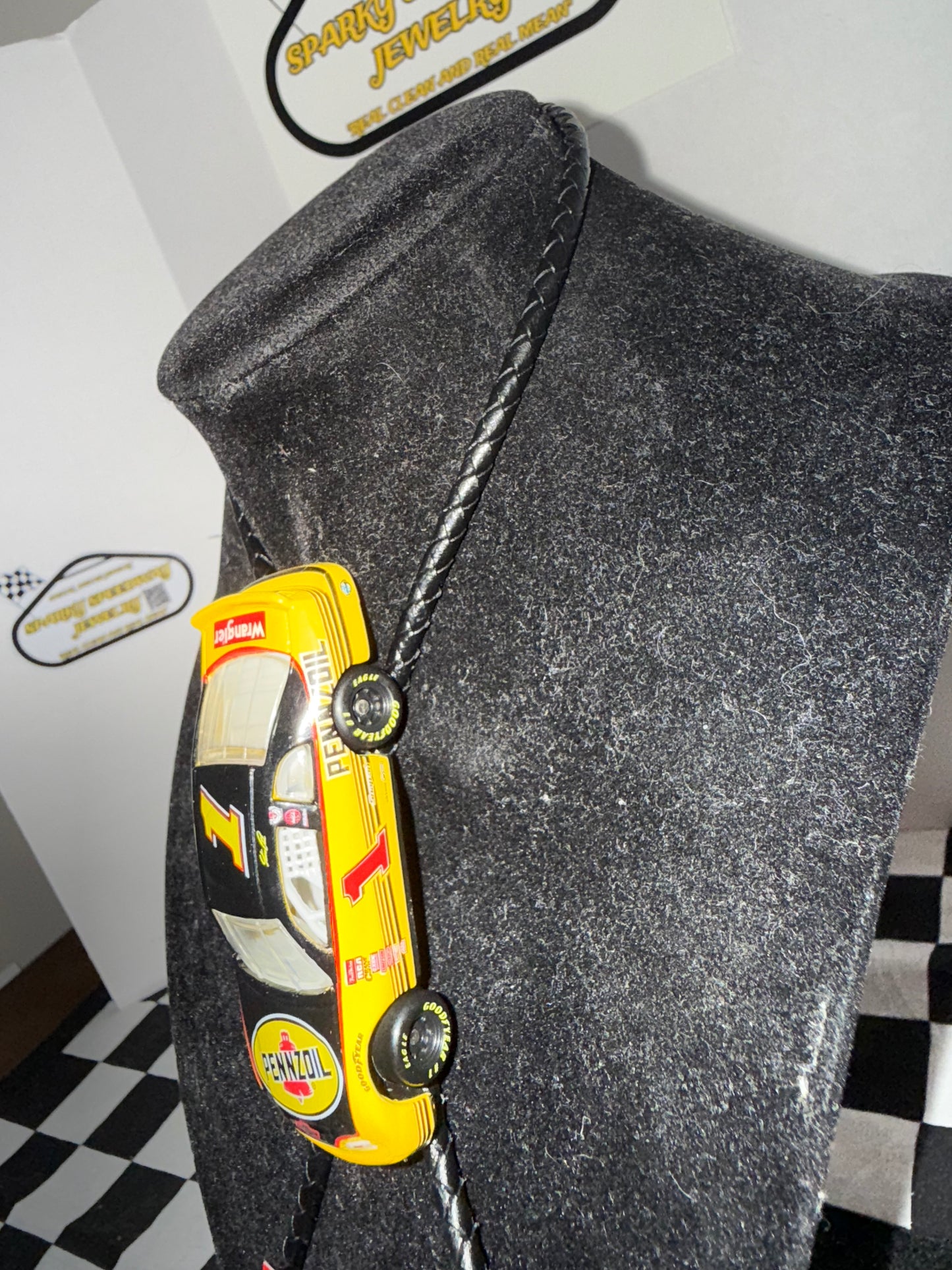 Nascar Bolo Tie - Steve Park #1 Pennzoil