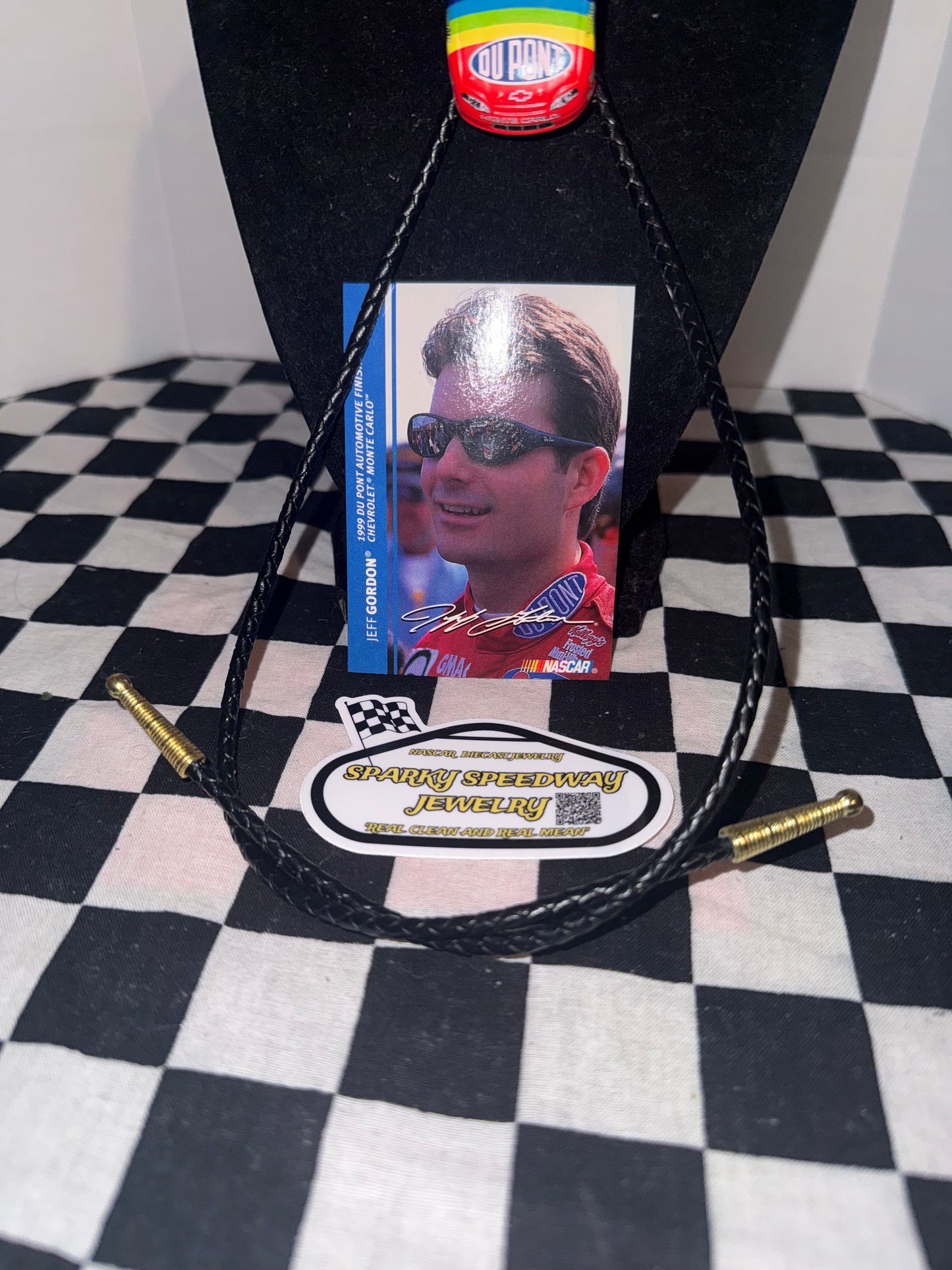 Nascar Bolo Tie - Jeff Gordon #24 Rainbow Warrior Dupont
