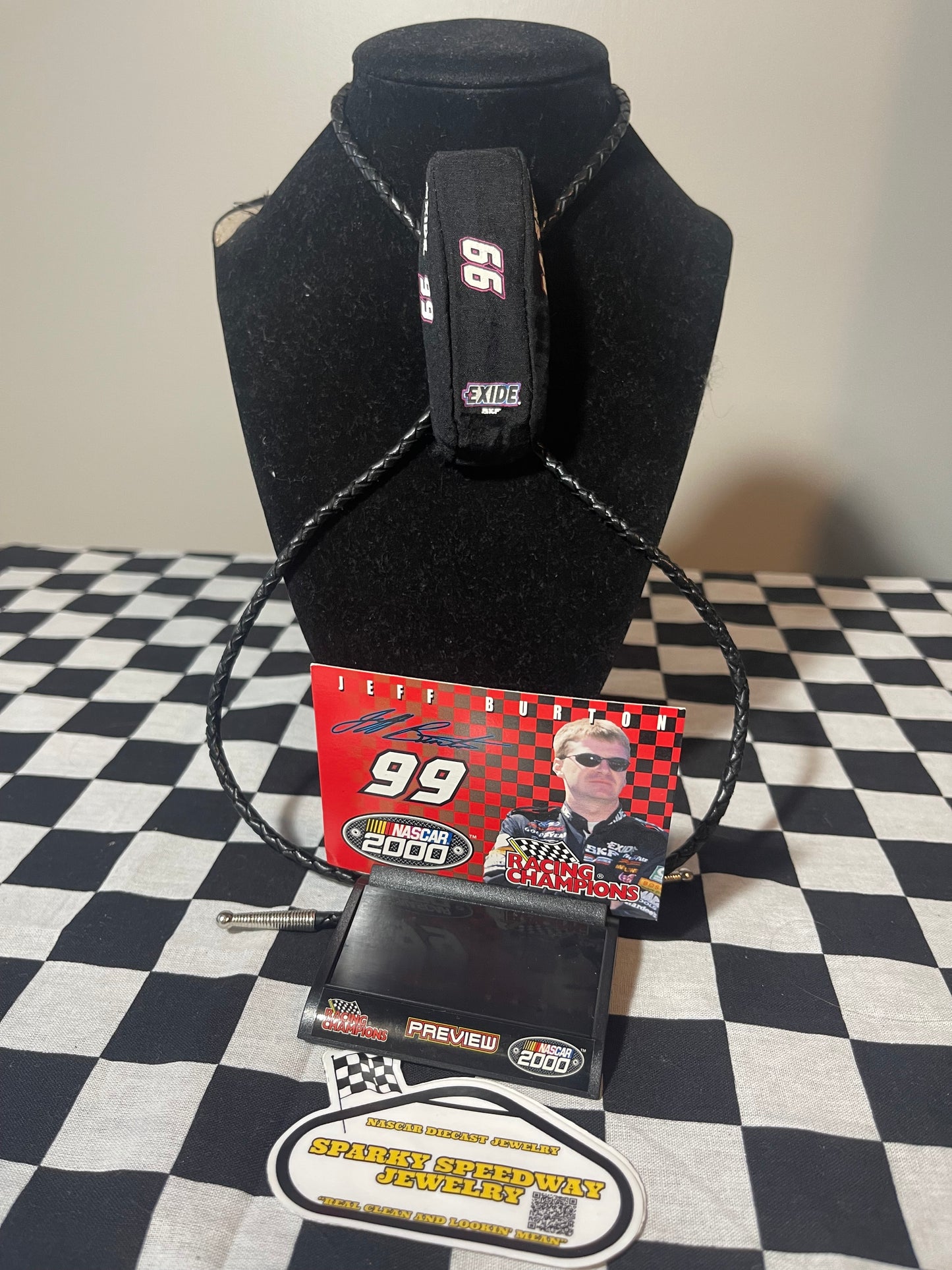 Nascar Bolo Tie - Jeff Burton #99 Exide (2000)