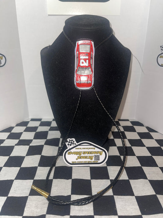Nascar Bolo Tie - Harrison Burton #21 Ford Motorcraft