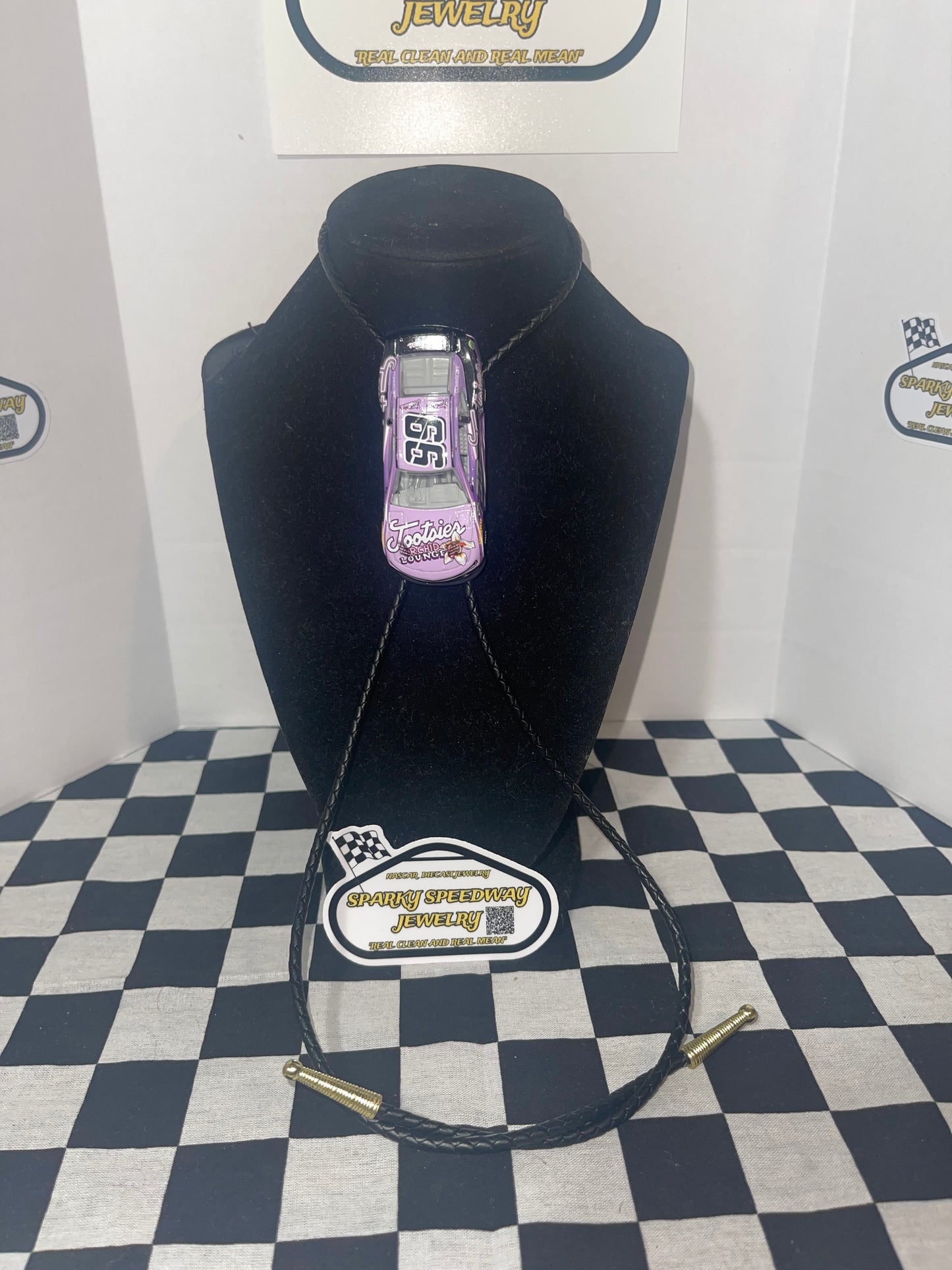 Nascar Bolo Tie - Daniel Suarez #99 Tooties Orchid Lounge