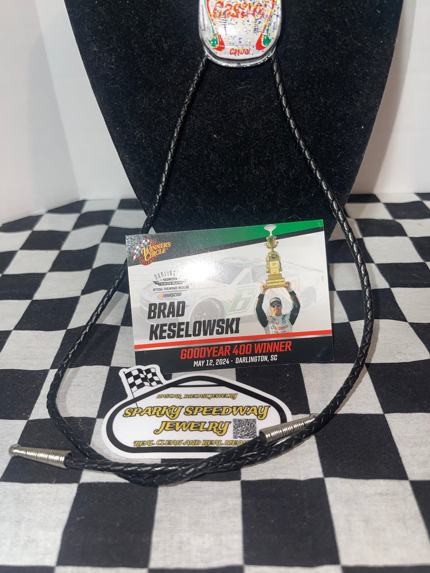 Nascar Bolo Tie - Brad Keselowski #6 Castrol (2024 Goodyear 400 Win)