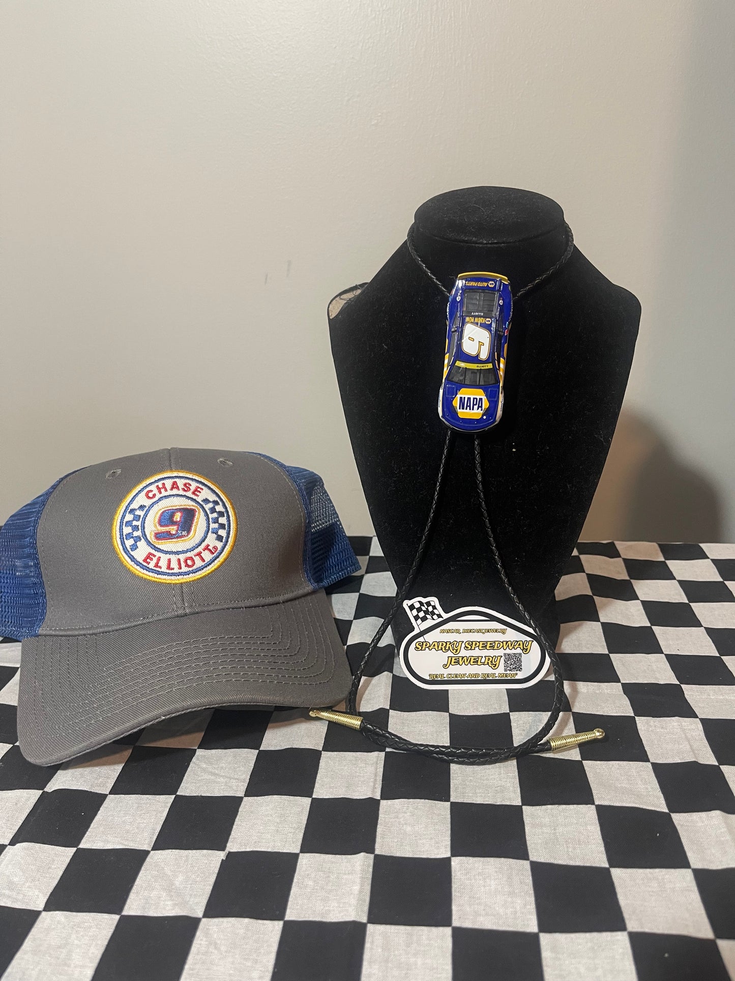 Nascar Clothing Set - Chase Elliot #9 Napa Hat And Nascar Bolo Tie