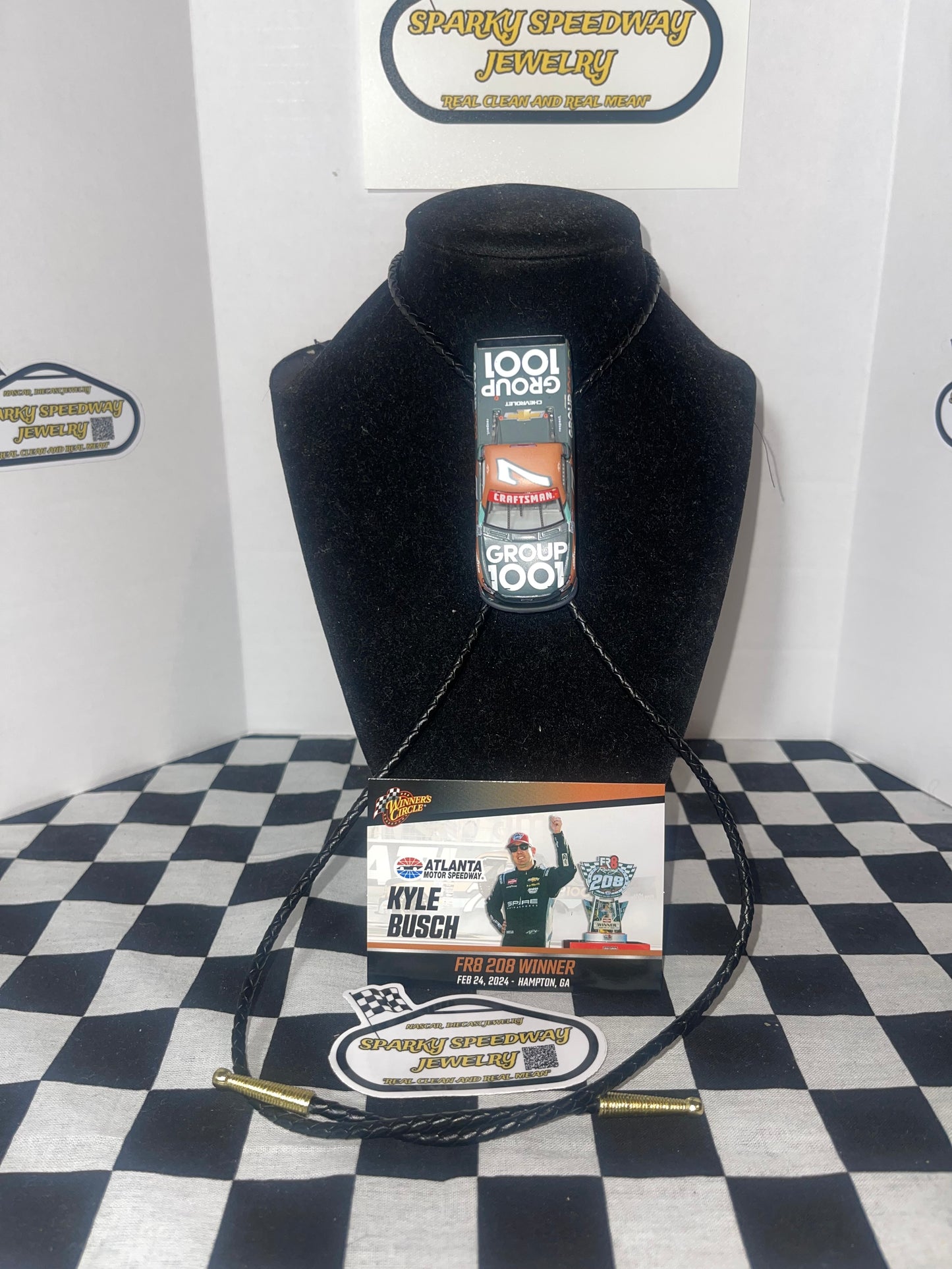 Nascar Bolo Tie - Kyle Busch #7 Group 1001 (2024 Atlanta Win)