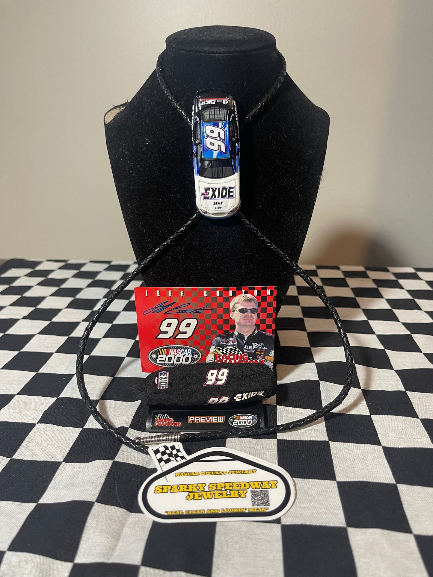 Nascar Bolo Tie - Jeff Burton #99 Exide (2000)