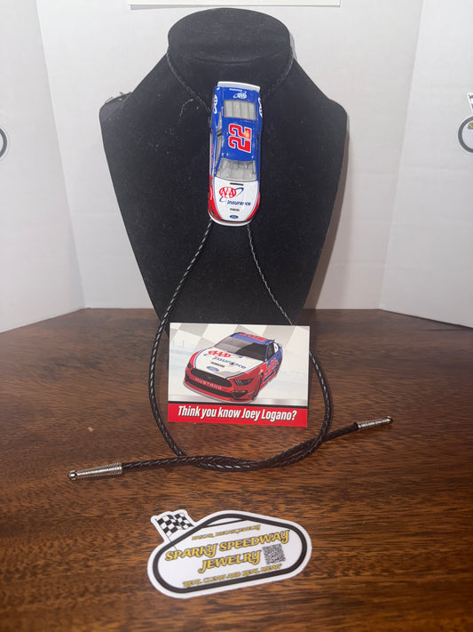 Nascar Bolo Tie - Joey Logano #22 AAA Insurance