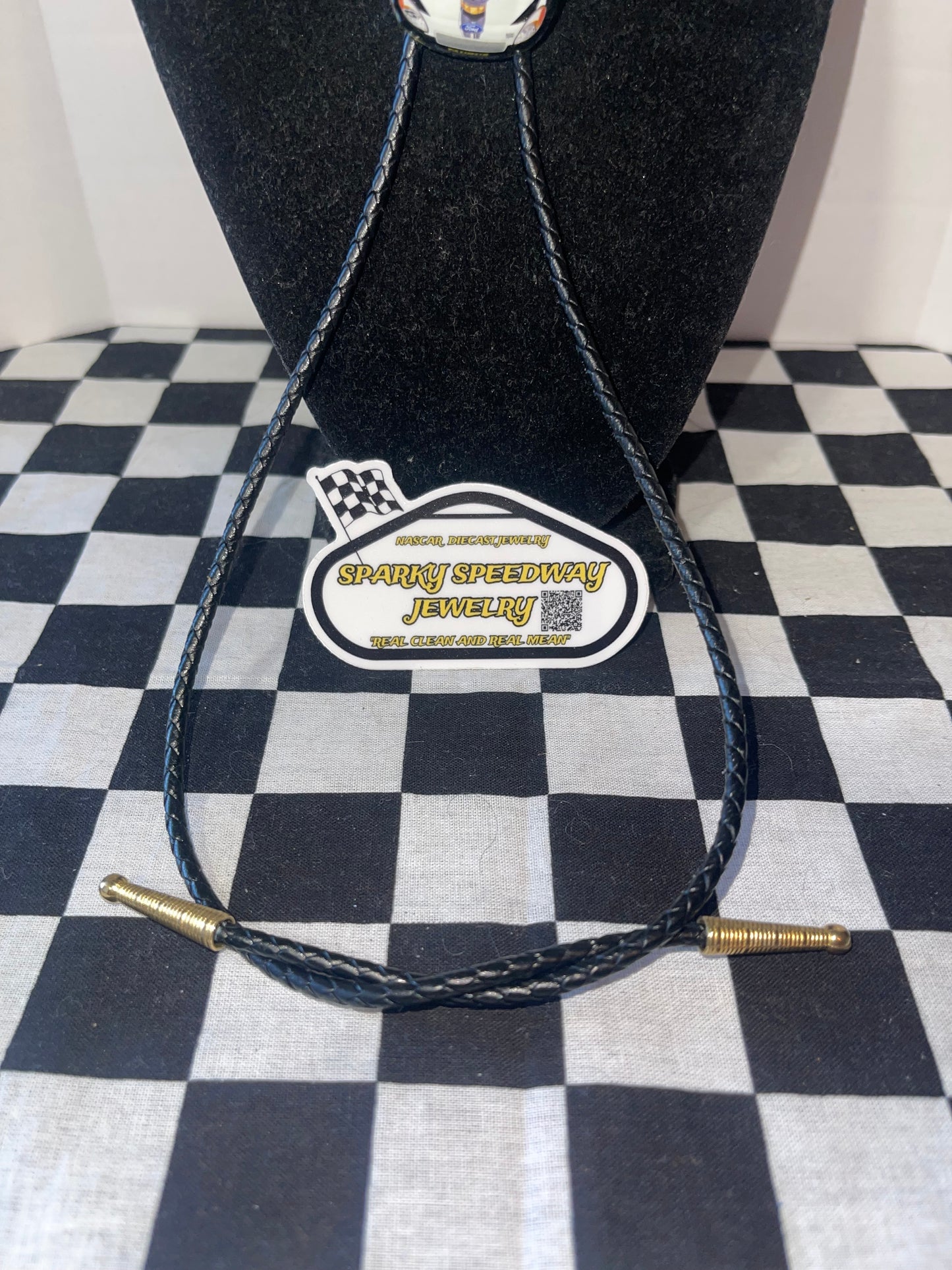 Nascar Bolo Tie - Mark Martin #6 Pfizer Batman