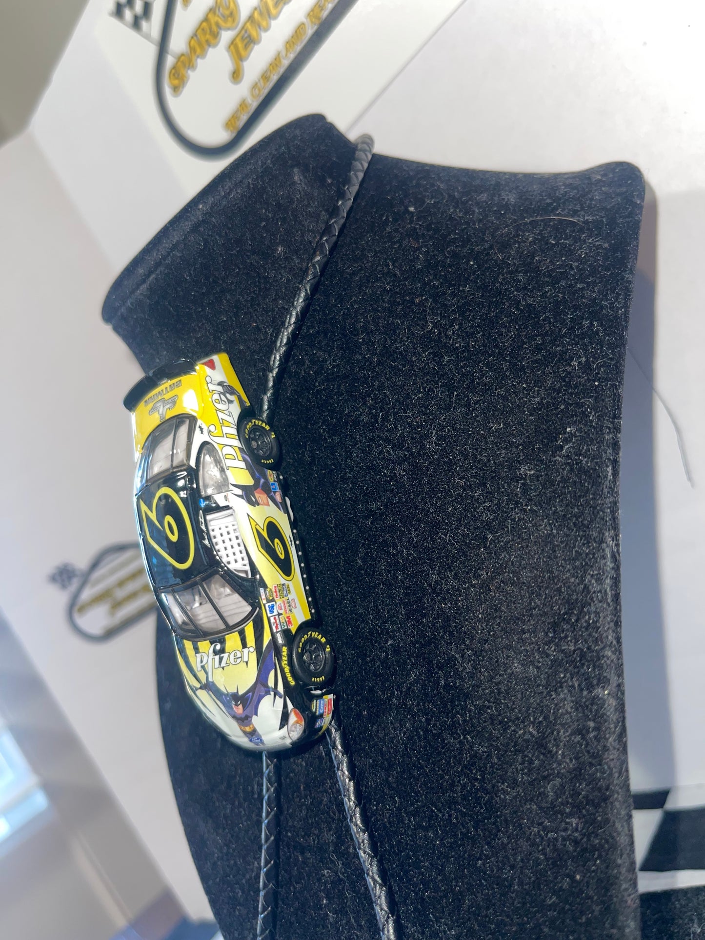 Nascar Bolo Tie - Mark Martin #6 Pfizer Batman