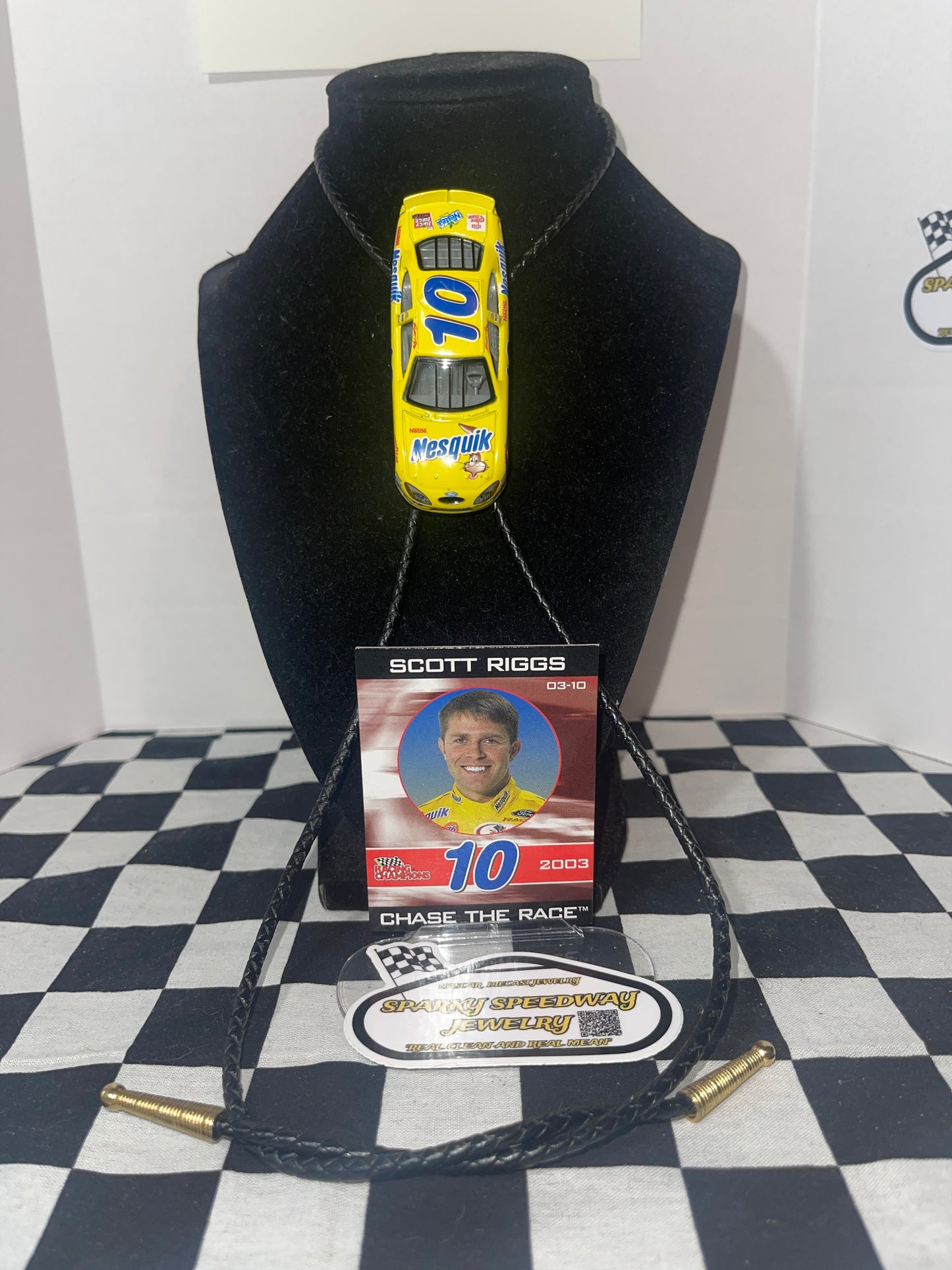 Nascar Bolo Tie - Scott Riggs Nesquick #10