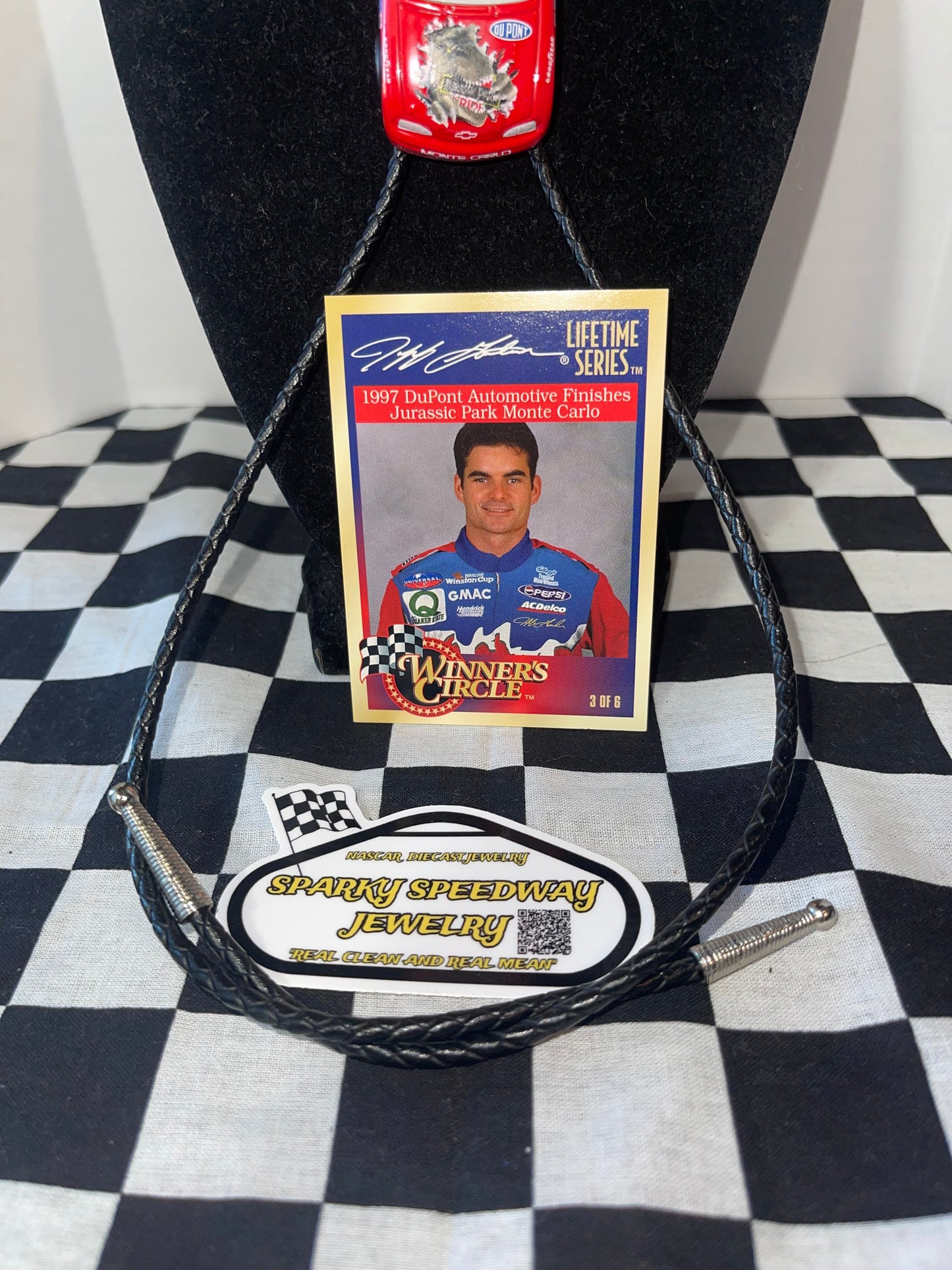 Nascar Bolo Tie - Jeff Gordon #24 Jurassic Park The Ride