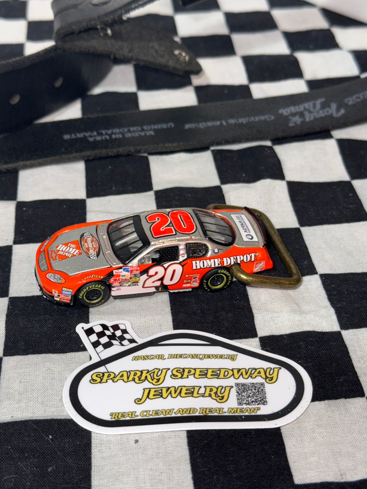 Nascar Belt Buckle - Tony Stewart #20 HomeDepot