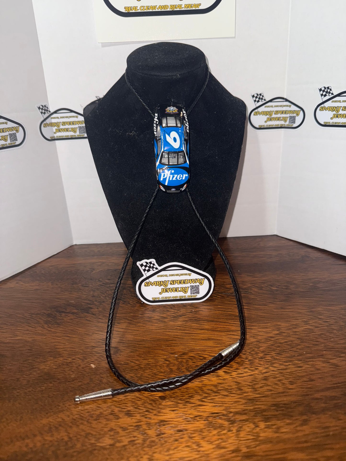 Nascar Bolo Tie - Mark Martin #6 Pfizer