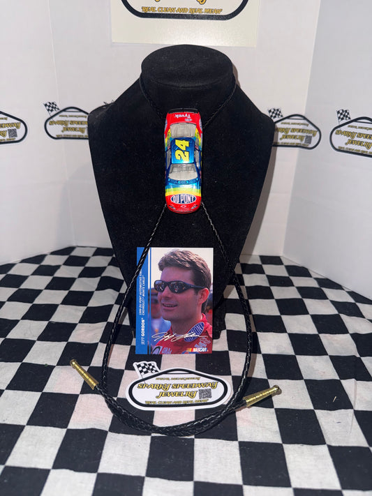 Nascar Bolo Tie - Jeff Gordon #24 Rainbow Warrior Dupont