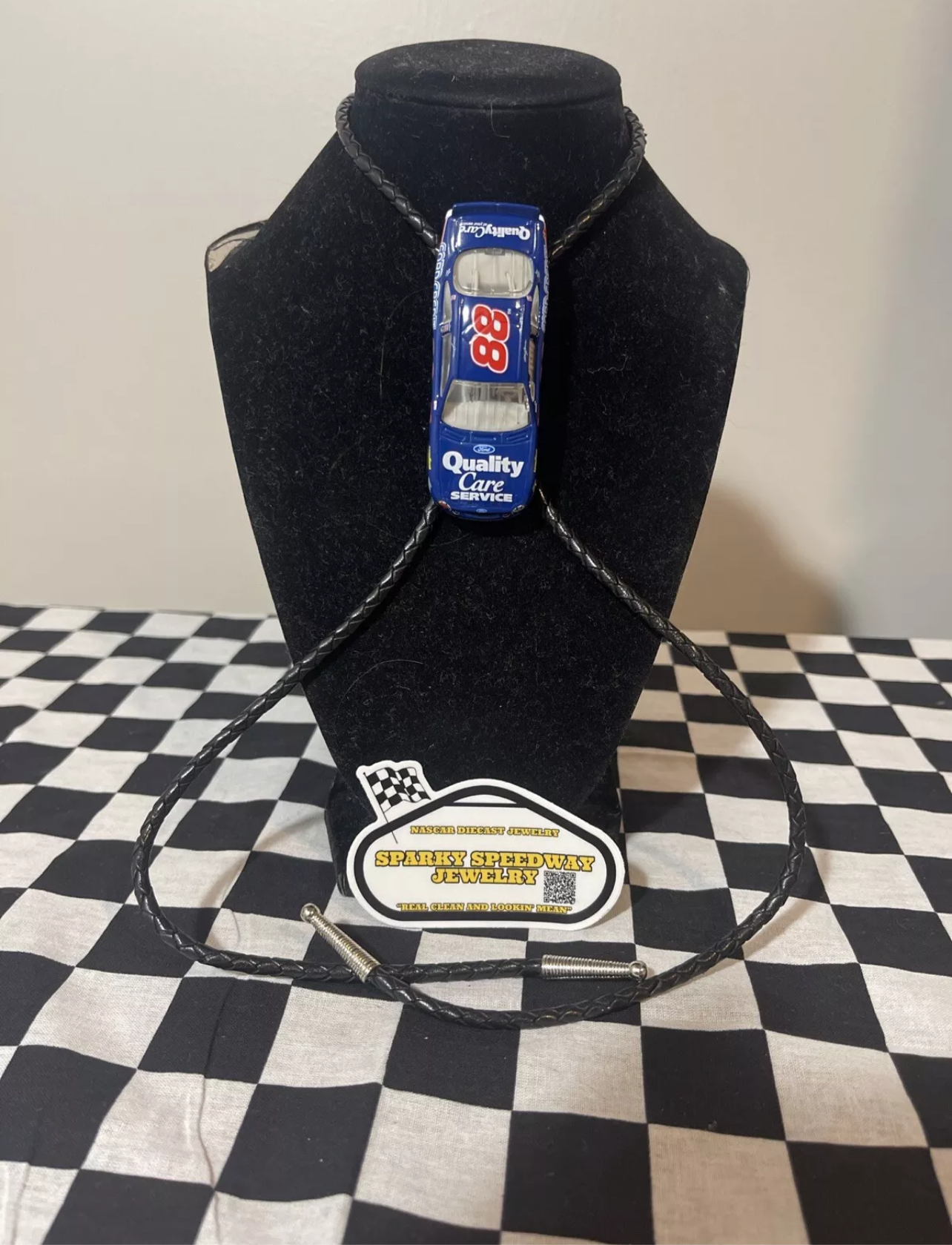 Nascar Bolo Tie - Dale Jarret #88 Ford Quality Care Service