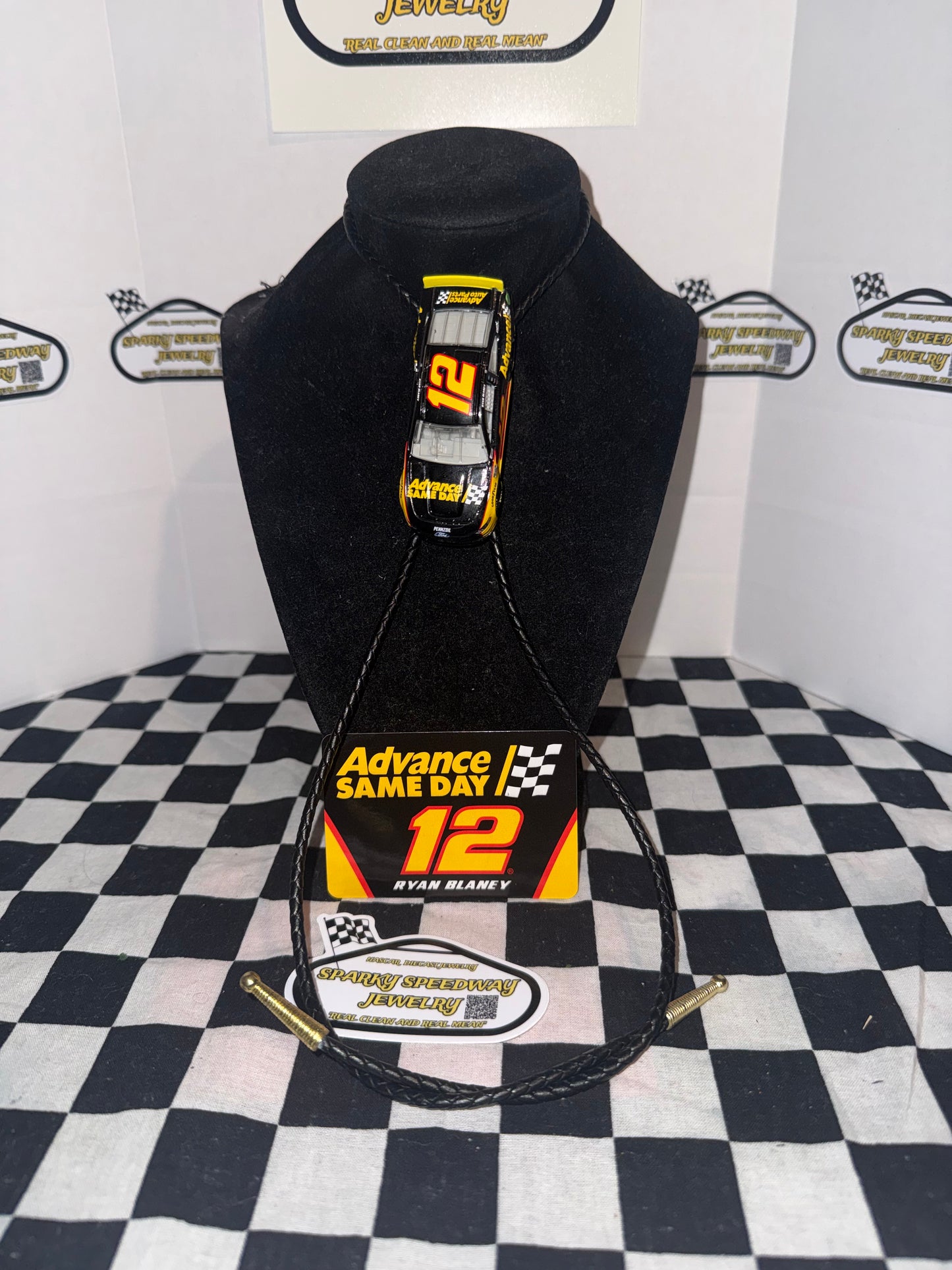 Nascar Bolo Tie - Ryan Blaney #12 Advance Auto Parts