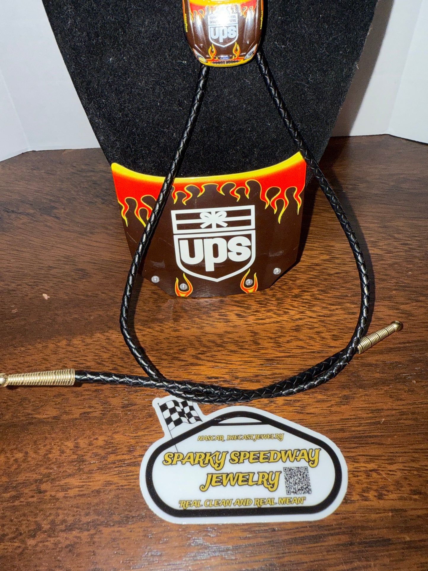Nascar Bolo Tie - Dale Jarrett #88 UPS (Flames)