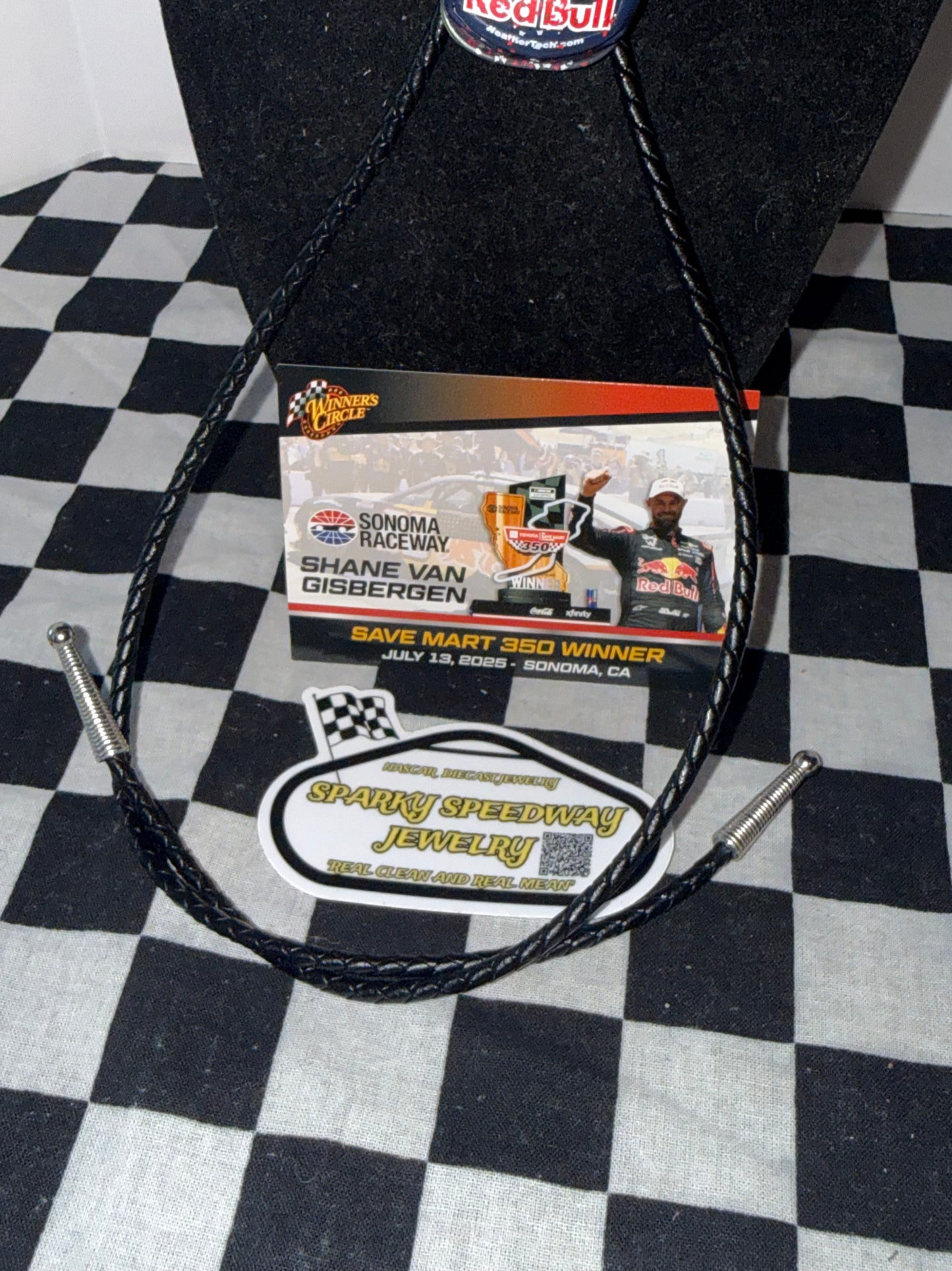 Nascar Bolo Tie - Shane Van Gisbergen #88 Red Bull (2025 Sonoma Win)