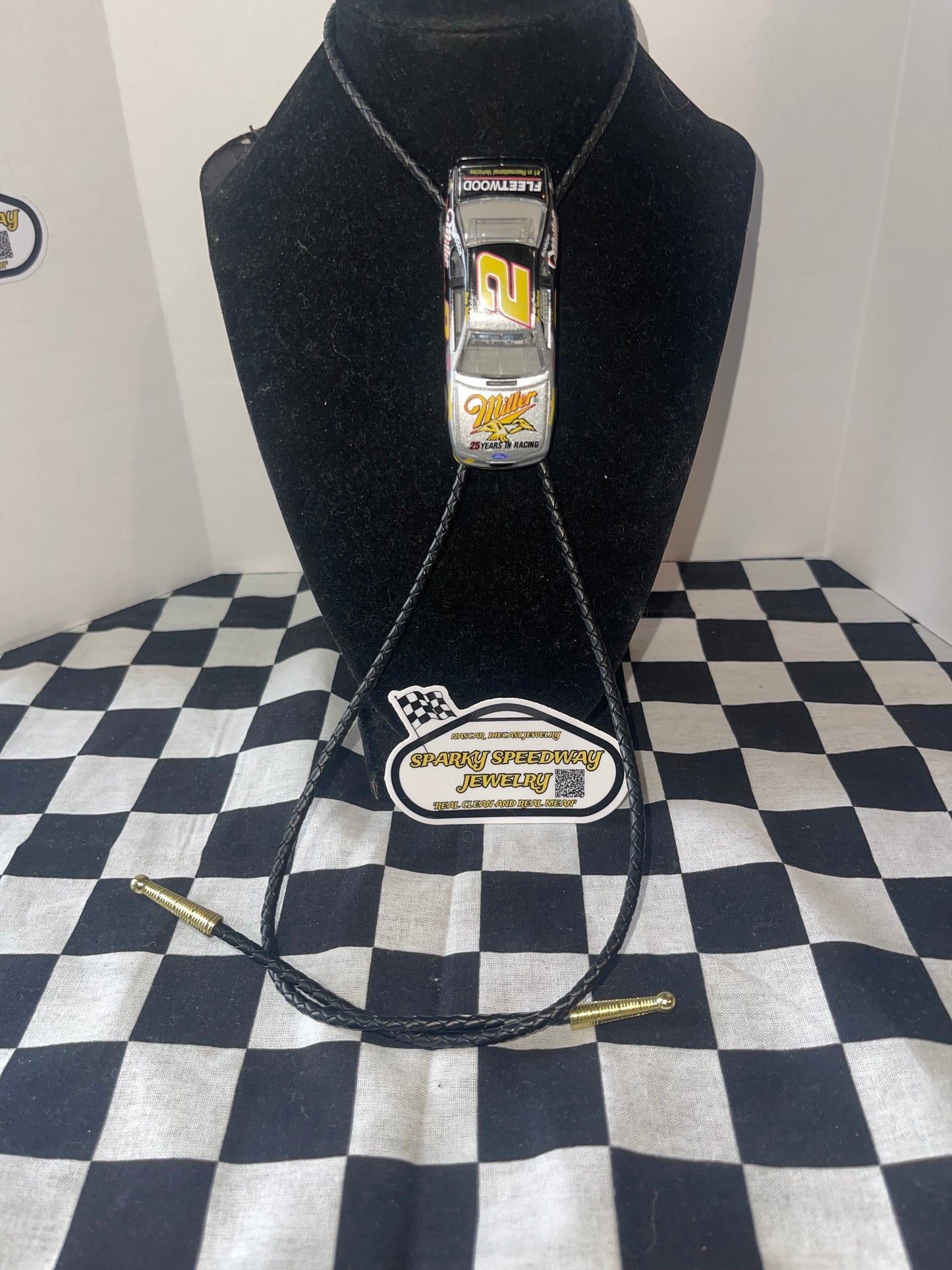 Nascar T-Shirt/Bolo Tie Set - Rusty Wallace #2 Miller 25 Years In Racing