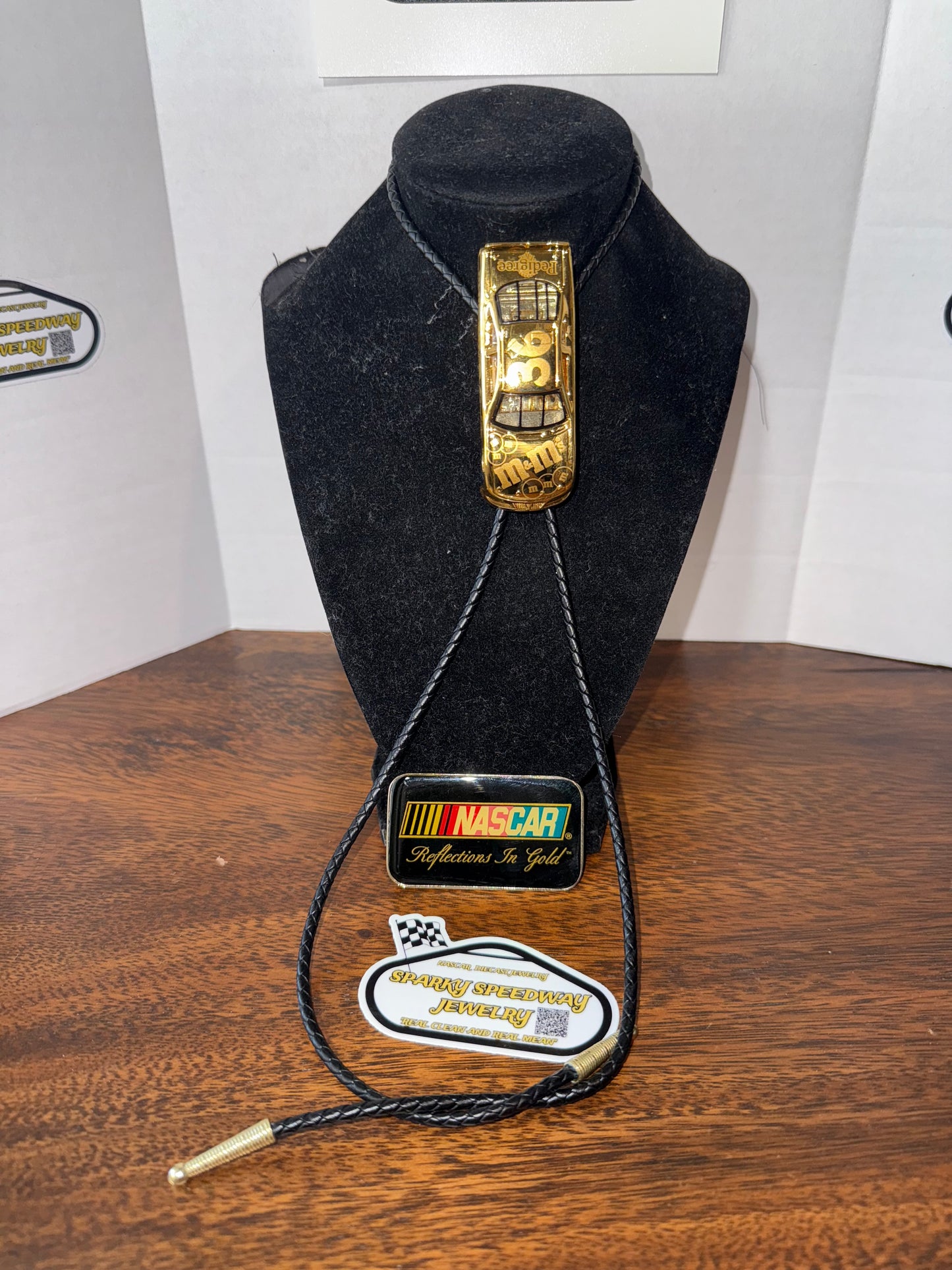 Nascar Bolo Tie - Ernie Irvan #36 M&M’s (24K Gold)