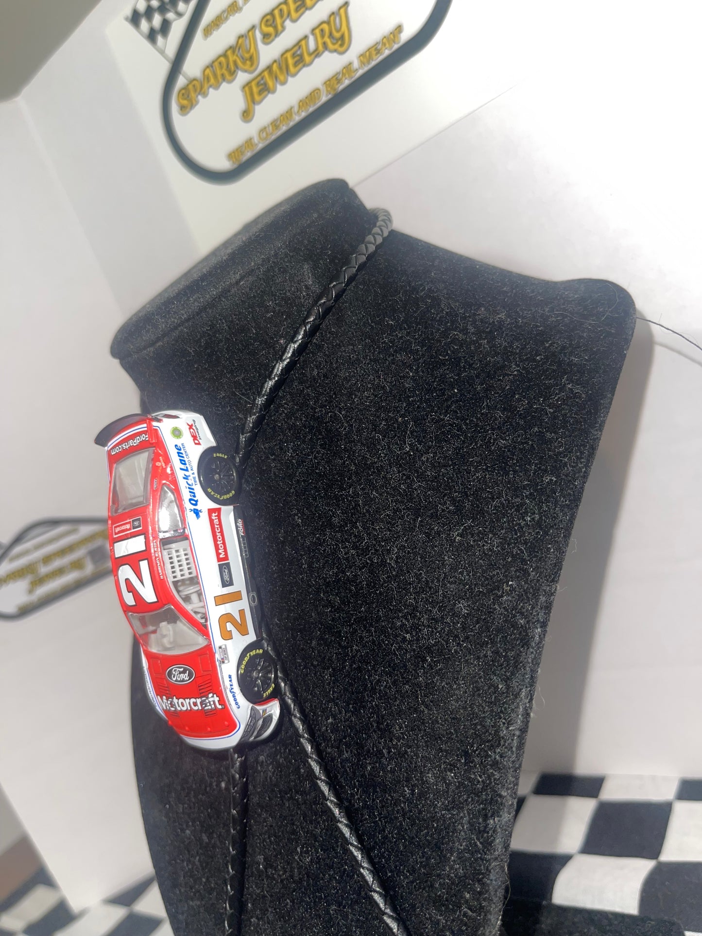 Nascar Bolo Tie - Harrison Burton #21 Ford Motorcraft